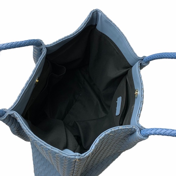 Lulu Dharma Napa Vegan Leather Hand Woven Tote Bag - Picture 4 of 7